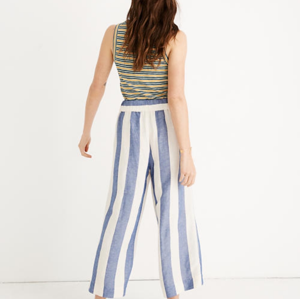 NWT L Madewell Houston Pull On Cropped Leg Pants